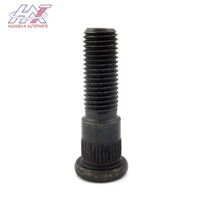 China 40cr Huangxin M14X1.5 Steel Wheel Flange Bolt Knurling Stud Bolt For Car for sale