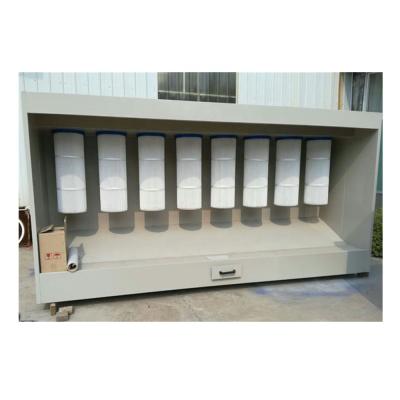 China Small Portable Portable Powder Coating Spray Booth With Filter Recovery for sale