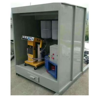 China Small portable powder coating line-spray booth with recovery system for sale