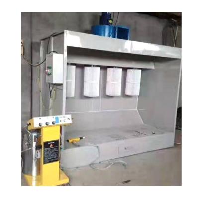 China Portable Open Type Manual Powder Coating Booth System For Car Wheel for sale