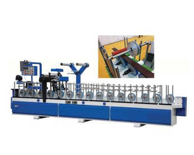 China Amachine-Cold Profile Glue Profile Laminate Wrapping Line Machine Into Furniture for sale