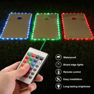 China With Printing Machine 16 Color RGB LED Cornhole Lights For Cornhole Game Yard Game Cornhole Board Lights for sale