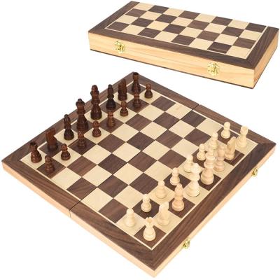 China Portable Folding Antique Luxury Wooden Chess Set Chess Board Set Marble Chess Competition Chess Set for sale