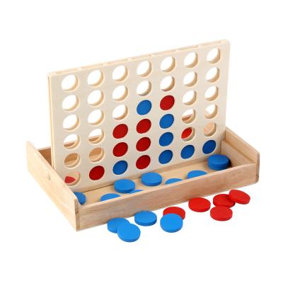 China Family Eco - Friendly Material Board Games Connect Four Outdoor Wooden Game Four In One Row Game for sale