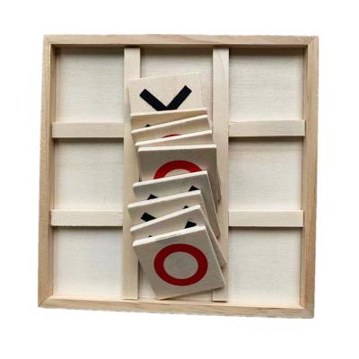 China Cheap Wooden Promotion Wooden Toy Tic Tac Toe Travel Games Set For Kids for sale