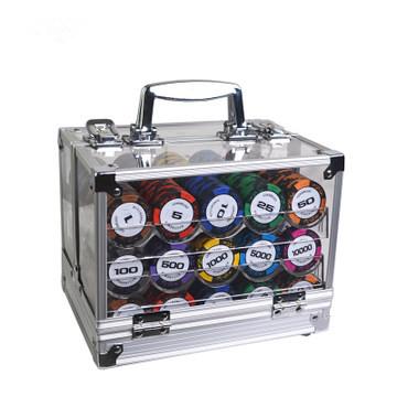 China Aluminum 750 Aluminum Chips Poker Case Casino Acrylic Case Poker Acrylic Aluminum Case for sale