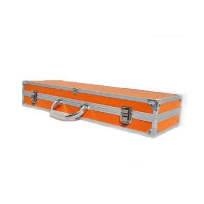 China For New Custom Professional Tool Handle Long Orange Aluminum Tool Case Tools Box Tool Caninet Instruments Gun Case Flight Case for sale