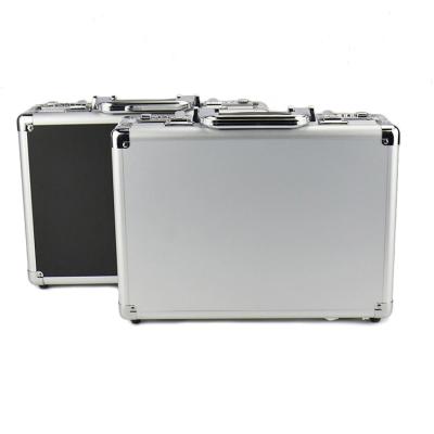 China Black And Silver Color Hand Shell Aluminum Tool Carrying Case Small Aluminum Box 42*30*13cm Or Custom for sale