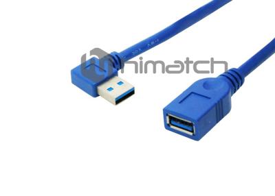 China Duurzaam USB 3,0 Mannetje aan Vrouwelijke Kabel, Rechte hoek de Micro- Kabel van USB voor Computer Te koop