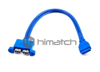 China Hohes flexibles Kabel der Visions-USB3/weiblicher Platten-Doppelberg USBs 3,0 zum Kabelbaum-Kabel zu verkaufen