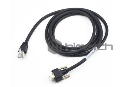 Κίνα Εύκαμπτο στριμμένο 90 RJ45 σε RJ45 καλώδιο Ethernet Cat5e βαθμού βιομηχανικό με την κλειδαριά βιδών για την ΠΡΟΣΙΤΌΤΗΤΑ Chian έλξης υποχωρητική προς πώληση