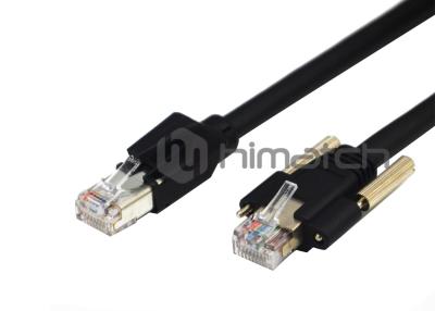 China High flex Shielded Cat5e Cable , RJ45 Ethernet Cable with Screw Lock For Dynamic Chain for sale