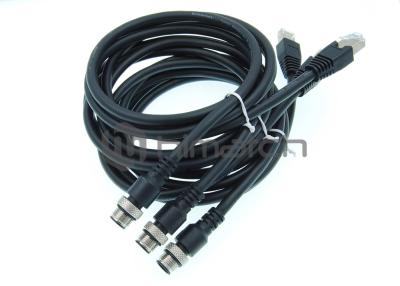 China 4 de paren beschermden Ethernet-Kabel, pvc Flexibele RJ45 aan M12 M12 D Gecodeerd Kabel Te koop