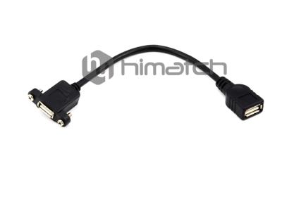 China Durable High Speed USB 2.0 Cable / USB A Type Extension Cable With Panel Mount for sale