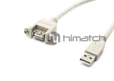 Chine câble à grande vitesse de 30V USB 2,0/câble d'extension blanc d'USB avec le bâti de panneau à vendre