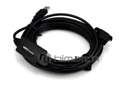 China Black USB 2.0 Extension Cable , High Speed USB Extension Cable 5m With Booster for sale