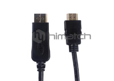 China Black Plated DP 1.3 Displayport To HDMI Adapter Cable HDMI 1.4 To Displayport 1.2 for sale