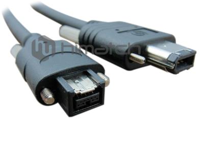 China Cabo flexível alto IEEE 1394 a cabo do firewire 800, Pin 9 a cabo do firewire de 6 Pin para o sistema da visão à venda