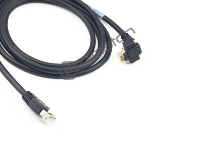 China Rechtwinkliges Ethernet-Kabel, Kabel des Netz-Rj45 mit Schrauben-Verschluss-Formteil-Kabel zu verkaufen