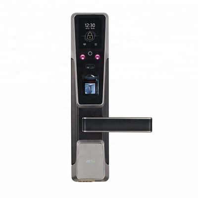 China Face/FP/Password/FRID Card Touch Screen Biometric Fingerprint Door Lock with Rechargeable Battery for sale