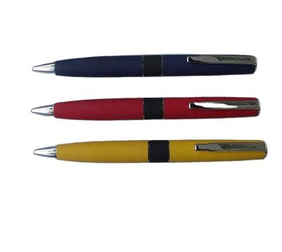 China office & School Pen High quality metal ballpoint pen with soft rubberized finish barrel. for sale