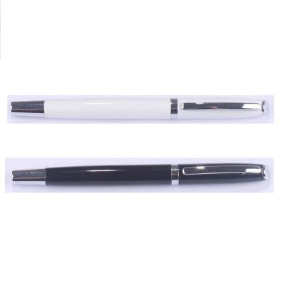 China Wholesale Gift / Souvenir Shinny Black /white Color Metal Roller Pen for sale