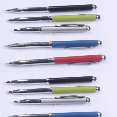 China Mobile Phone Multi Function Telescope Barrel Soft Touch Touch Screen Brass Metal Stylus Pen for sale