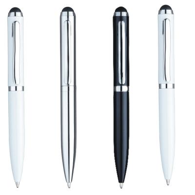 China Hot Selling Metal 2 In 1 Screen Touch Twist Metal Stylus Short Ball Pen for sale