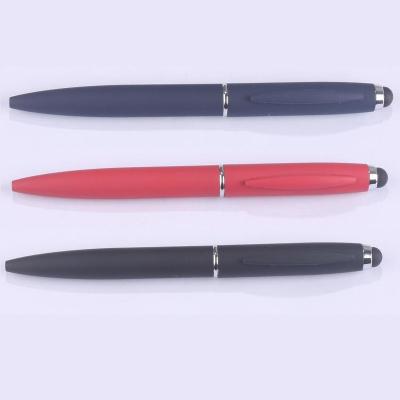 China Agriculture soft touch metal barrel promotional advertising ballpoint pen with screen touch stylus metal promotion ballpoint pen for sale