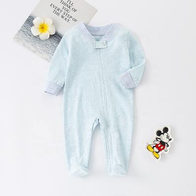 China Cozy Baby Clothes Baby Rompers Wholesale Long Sleeves 100% Cotton Zipper Baby Clothing Rompers for sale