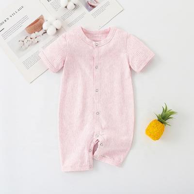 China Baby Girls Boy Sleeeves Onesie Infant Romper Newborn Short Color Cotton Jumpsuit Cotton Shorts Short Sleeve Summer for sale