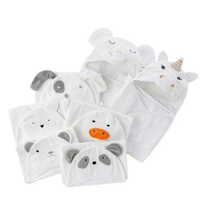 China Child Safe Newborn Baby Shower Bathrobes With Hood Babies Soft Cotton Bath Towels Toddler Sleep Wraps for sale