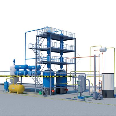 China Factory MAKING 10T Used Engine Oil Pyrolysis Oil Recycling To Diesel Distillation Machine for sale