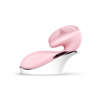 China Personal Home Use Iksbeauty 2020 New Products Deep Cleansing Remover Deep Cleansing EMS Vibration Silicone Face Brush Facial Cleansing Brush for sale