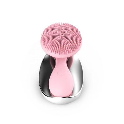 China Iksbeauty Handheld Wireless Cordless Electric Silicone DEEP CLEANING Facial Cleansing Brush for sale