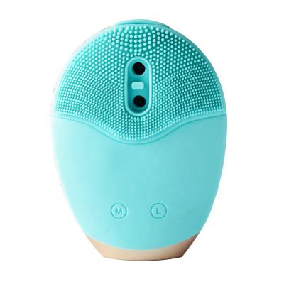 China Acne Treatment Silicone Face Brush Sonic Facial Cleansing Brush Portable Electric Facial Cleansing Brush for sale