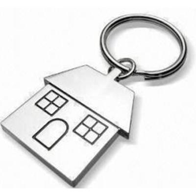 China Zinc Alloy Custom House Shape Key Chains for sale