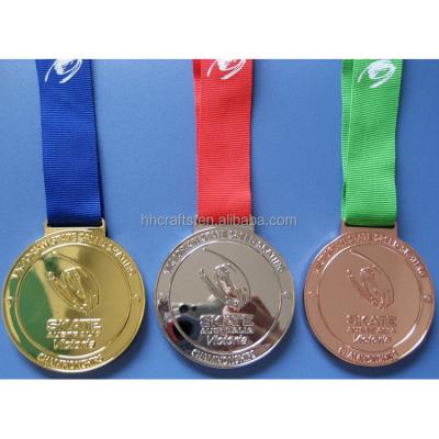 China Worldwide Custom Sports Shiny Plated Skate Medal for sale