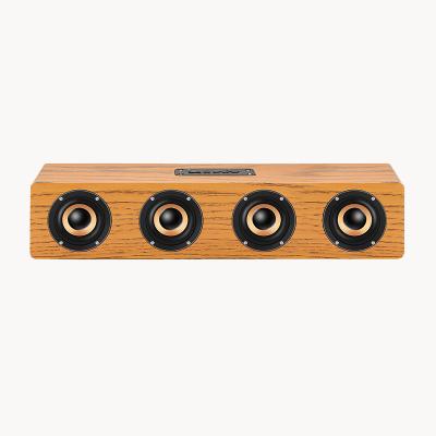 China Phone New S6 Bluetooth Speaker U Disk TF Card Wooden Portable Wireless Multifunctional Bluetooth Speaker U Disk High Power for sale