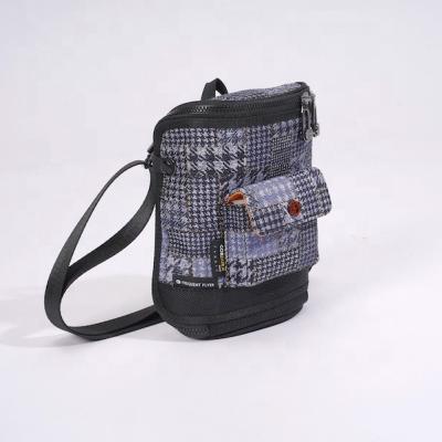 China User-Friendly/Mini Hot Selling Wool Tartan Sling Bag Cute Knitted Denim Crossbody Bag For Women for sale