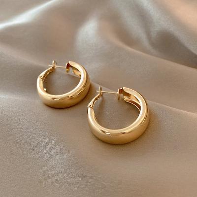 China Various hard goods using jewelry wholesale fashion light gold earrings for women 2021 for sale