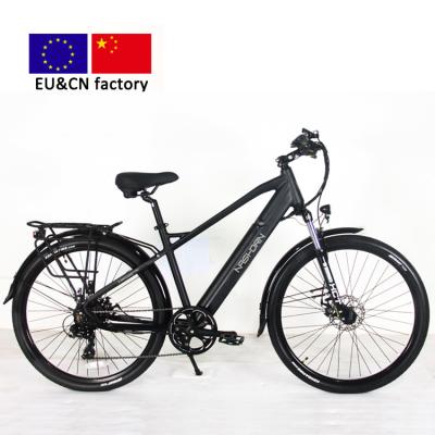 China Multifunctional type 28 inch city pedelec e bike new EU factory dump duty mid motor anti electric ebike 36V/48V step model bicycle for sale