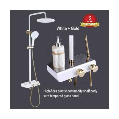 China With Popular Modern Wall Mount Bathroom Wall Mount Shower Faucet Set Head Design Mixer for sale