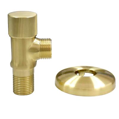 China Home Large Flow Rate 1/2 Inch Brass Kitchen Bathroom Kitchen Angel Valve With Gold for sale