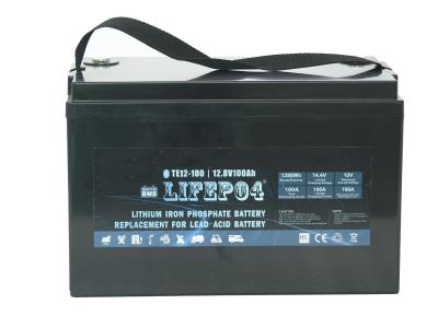 China Draagbare ABS 12v 100ah Lithiumlifepo4 Batterij voor Reservemacht Te koop