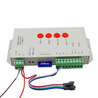 China Control Lights DC5~24V T-1000S RGB Controller WS2801 WS2811 WS2812B LPD6803 Led Pixels T1000S Controller with SD Card for sale