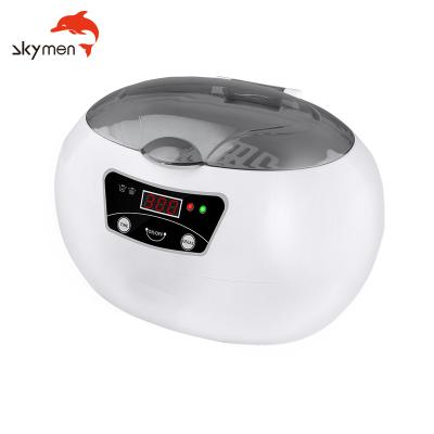 China 2021Skymen 600ml 35W JP-890 household commercial digital ultrasonic jewelry glasses cleaner plastic machine for home for sale