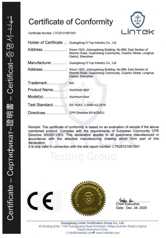 CE - Guangdong D-Top Industry Co., Ltd.