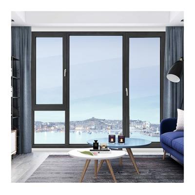 China Folding Screen Simple Design Sliding Window High Security Aluminum Casement Window For Home Double Glazing Frame Aluminum Casement Window for sale