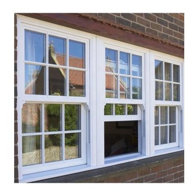 China Sliding Double Hung Vertical Sash Window French Glass Windows White Aluminum Up Sliding Down Aluminum Swing Window for sale